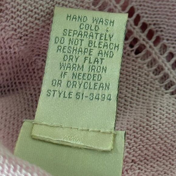 Vintage 90s Y2k Pink Linen Poncho Himekaji Shoujo Girl Gloomy Coquette Femme OS - Picture 5 of 5